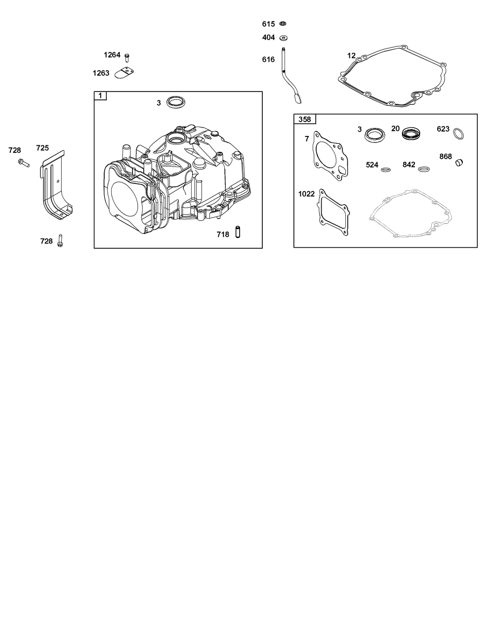 Cylinder Group Diagram and Parts List for 125P02-0070-F1  Cub Cadet Lawn Mower
